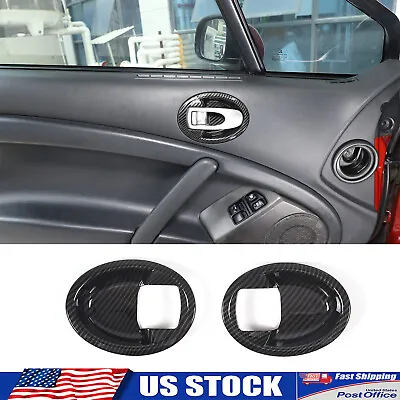 Carbon Fiber ABS Door Handle Bezel Trim OVerlay Fits MITSUBISHI ECLIPSE 2006-12 • $32.99