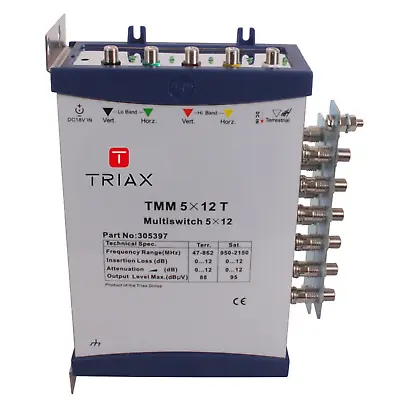 Triax TMM 5 X 12 T Cascade Multiswitch - 305397 • £39.99