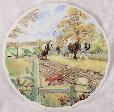 Royal Albert Life On The Farm The Ploughmen  Plate 1992 8.5 Inches Across • £5