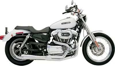 Bassani Chrome 2-1 Road Rage Megaphone Exhaust For 86-03 Harley Sportster XLH • $969.95