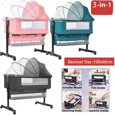 Baby Bassinet Cot Crib Bedside Co Sleeper Infant Newborn Bed Portable Cradle • $140.99