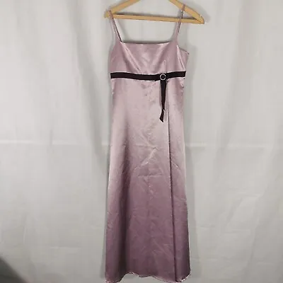 Ladies Dress Size 10 12 Wedding Bridesmaid Maxi Ballgown Lilac  • £21.99