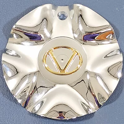 One Single Vogue Chrome Wheel Center Cap Gold Vogue Logo # 10510 Used • $19.99