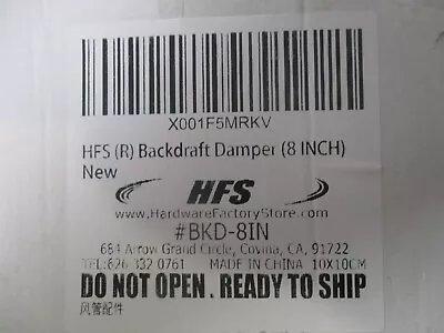 HFS (R) Backdraft Damper Shutter Connector Duct 5  Height 8  OD Inlet 8  OD • $11.39