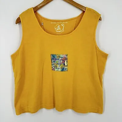 Michael Leu Art Collection Shirt Size XL Yellow Tank Top • $27.99