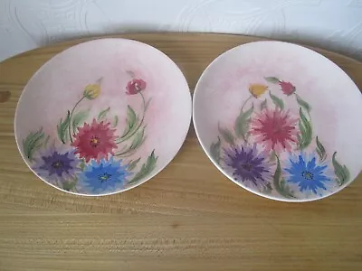 Pair Of E. RADFORD Hand Painted Art Deco Plates • £12