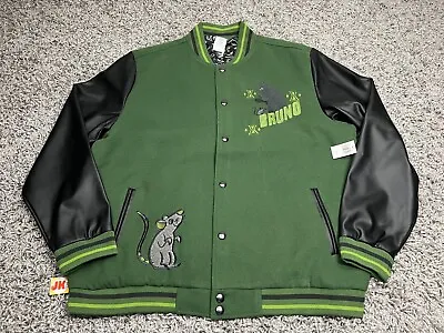 NEW Disney Jacket Adult XL Green Black Encanto Bruno Rats Varsity Parks Mens • $79.99