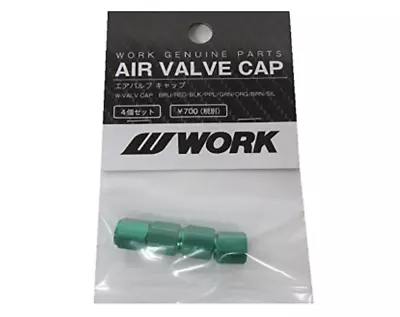 $28 • Buy WORK GENUINE OEM Tire Air Valve Stem Aluminum Caps New Color Green 4Pcs 