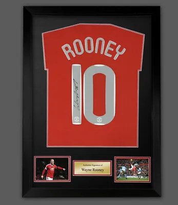 WAYNE ROONEY Signed Manchester United 2008 Champions League Shirt Framed Bid • £92