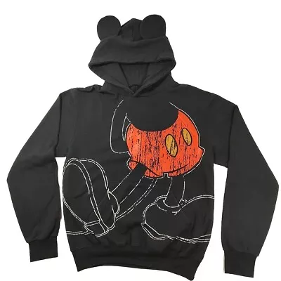 Disney Parks Hoodie Adult Small Black Mickey Genuine Mousewear Costume Cosplay • $16