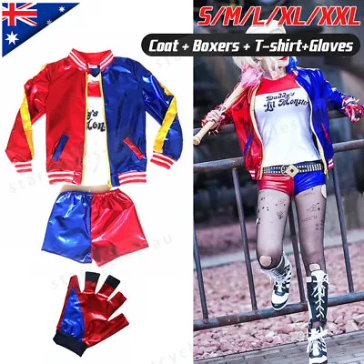 New Kids Harley Quinn Costume Harlequin Suicide Squad Film Halloween Fancy Dress • $31.69