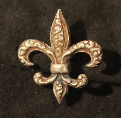 Fleur De Lis Lapel Pin In Gold Tone Vintage Costume Jewelry • $12