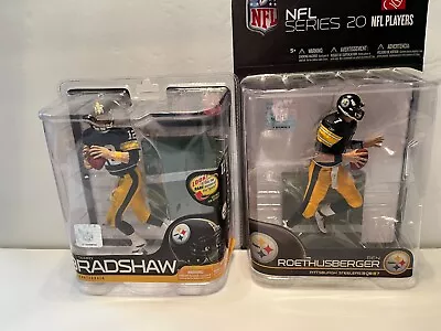 Mcfarlane NFL Steelers Bradshaw And Roethlisberger MIB • $76