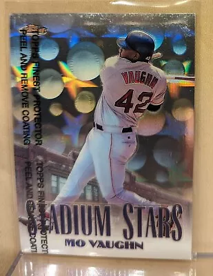 1998 Topps Finest STADIUM STARS #3 Mo Vaughn Refractor RARE INSERT UNPEELED • $8.95