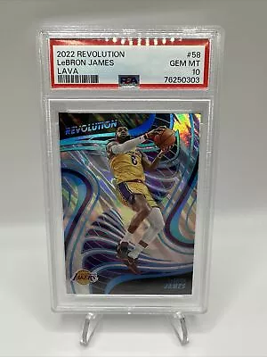 2022 Panini Revolution Lebron James LAVA SSP #/10 PSA 10 GEM 💎 POP 1 Lakers 1/1 • $31