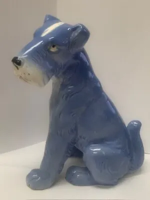 Made In Germany-1950s Porcelain Blue Terrier Dog Figurine • $22