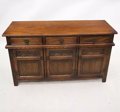 Old Charm Oak Sideboard Finished In Tudor Brown Model 1636 FREE UK Delivery • £487