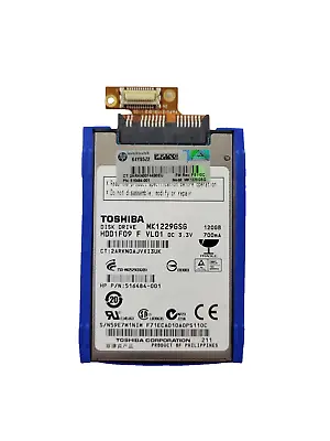 TOSHIBA 120 GB HDD 1.8  8 MB 5400 RPM MK1229GSG MICRO SATA Hard Disk Drive • $27.64