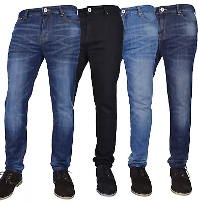 New Mens Flex Skinny Jeans Stretch Slim Fit Denim Pants All Waist & Length • $21.46