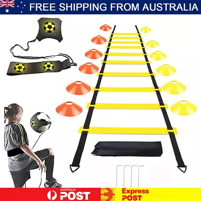Football Training Equipment For Kids Speed Agility Agility Ladder Set 12 Rung 6M • $26.89