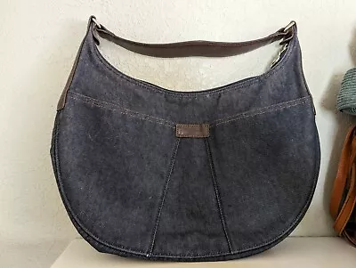 Vintage Longchamp Paris Denim Hobo Bag • $90