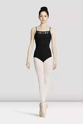 £34 • Buy Mirella By Bloch Ladies Camisole Leotard Peacock Plume Lace M2129 Black