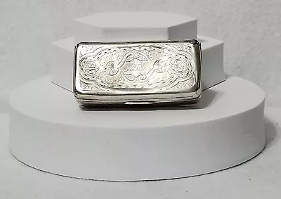 Vintage Sterling Silver Vesta Match Safe Snuff Trinket Box Hallmarked 69g • $15.50