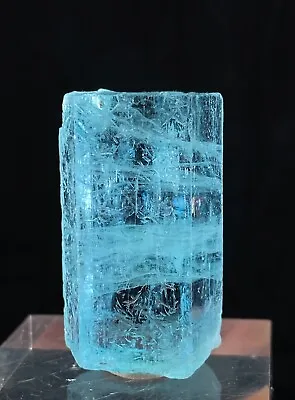 Aesthetic AQUAMARINE With Black TOURMALINE SCHORL And MUSCOVITE Traces • $249