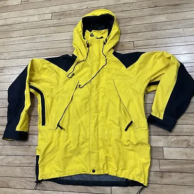 MOUNTAIN HARDWEAR Conduit Yellow Black Jacket Mens L Snow SeamSeal Zips Tech L • $65