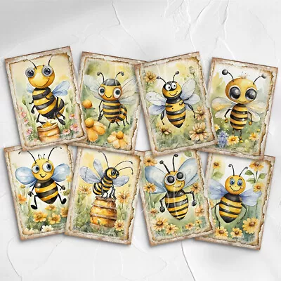 Funny Bumble Bee Card Toppers Cardmaking Scrapbooking Tags Craft • £2.80