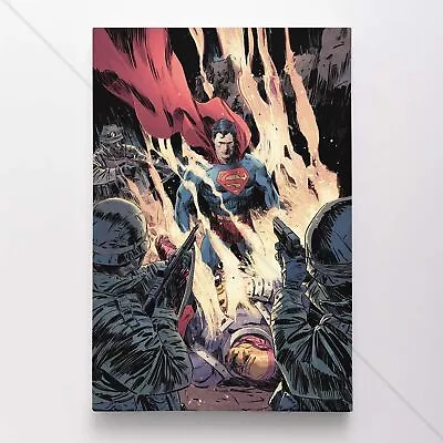$54.95 • Buy Superman Poster Canvas DC Comic Book Cover Justice League Art Print #750