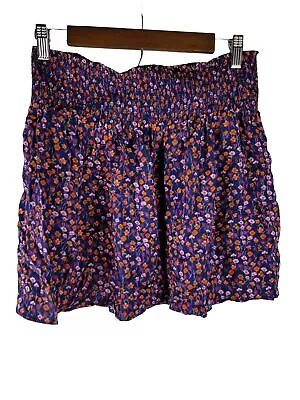 Mossimo Supply Co. Floral Elastic Waist Skirt Large Women's Multicolored Used • $9.99
