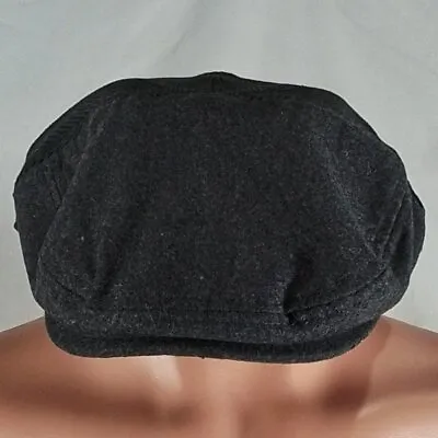 Men's Dockers Wool Blend Flat Top Ivy Cap With Ear Flaps - Charcoal - Var Sz-NWT • $39.97