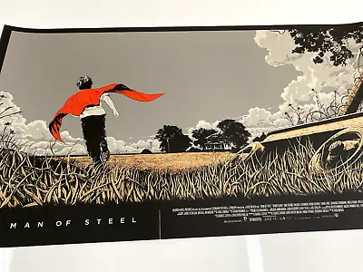 Superman Man Of Steel Regular 2013 Ken Taylor Art Screenprint Poster Mondo • $550