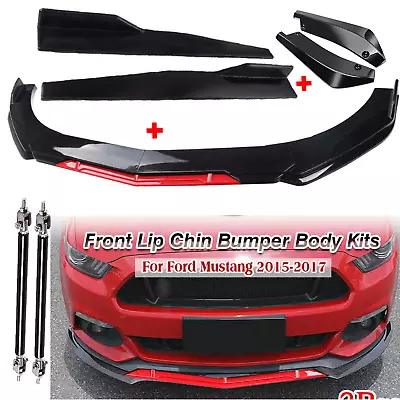 Front Rear Bumper Lip Spoiler Splitter Body Kit Side Skirt For Ford Mustang U • $29.99