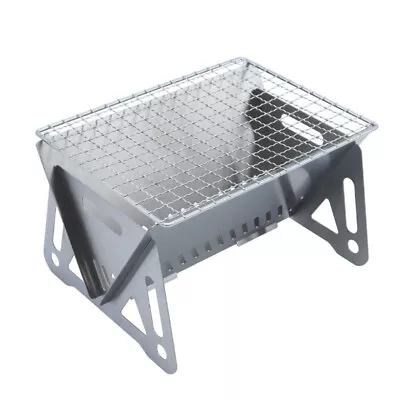 $19.99 • Buy Portable Foldable Barbecue BBQ Grill Charcoal Stove Picnic Hiking Camping Cooker