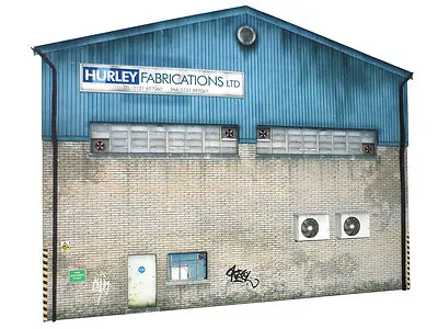 Low Relief Large Industrial Unit End Wall Card Kit- N Gauge For Graham Farish • £5.76