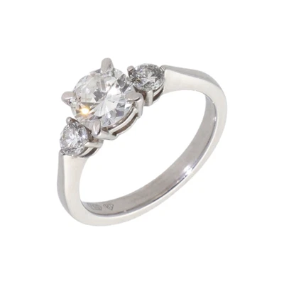 $7454.96 • Buy Pre-Owned 18ct White Gold 1.33 Carat Diamond 3 Stone Ring Size: J½ 18ct Gold ...