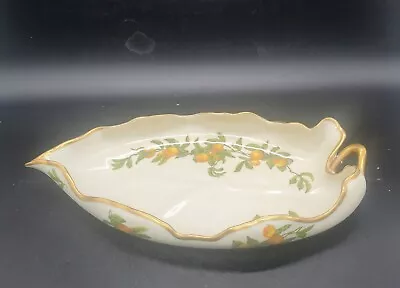 Antique P.V Limoges Porcelain Leaf Shaped Serving Dish Fruit Oranges Repaired  • £77.20