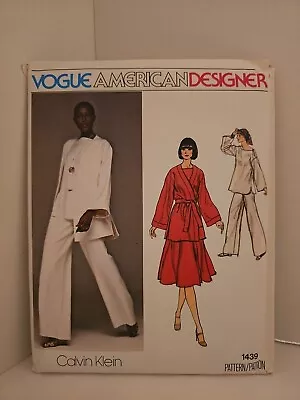 Vintage Vogue American Designer Pattern Calvin Klein 1439 Uncut Size 14 FF • $9.99