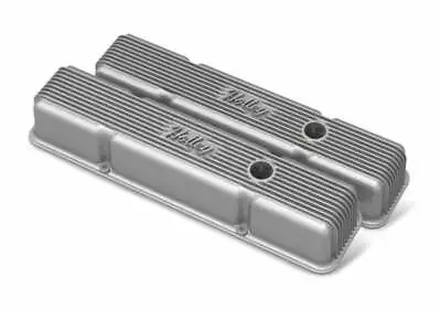SBC Vintage Series Finned Valve Covers - Natural Cast Finish - 241-240 • $170.95