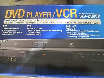 SONY SLV-d380p VCR-DVD Player---VCR Recorder New With All Accessories And Docs • $98