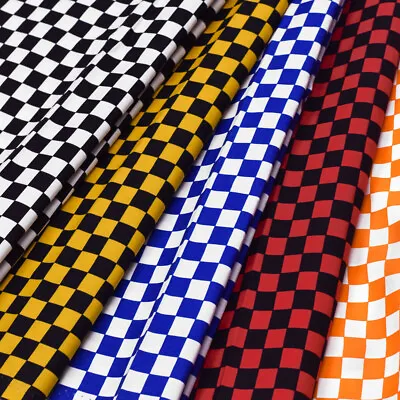 Checkered Print Fabric 100% Cotton Retro Geometric 58/60  Wide Sold BTY • $8.99