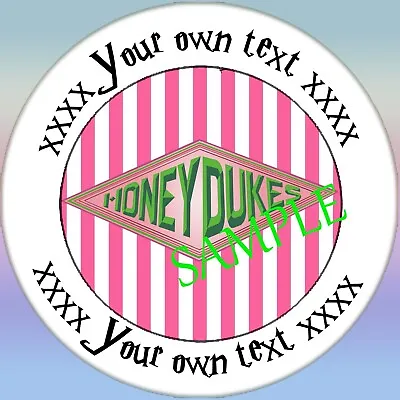 Personalised Party Stickers Sweet Cone Labels Birthday Candy Sweets Potter • £1.75