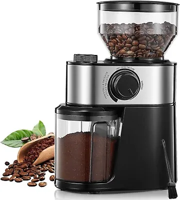 Burr Coffee Grinder Electric Fohere Coffee Bean Grinder With 18 Grind Settings • £38.99