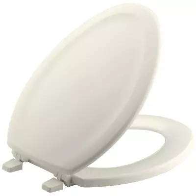 KOHLER Elongated Closed Front Toilet Seat Stonewood In Biscuit Home Bathroom • $29.17