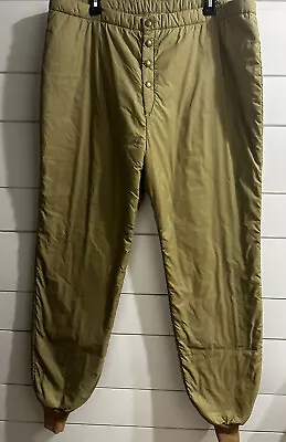 Vintage Orvis Mens Thinsulate Insulated Thermal Nylon Pants Size XL TAN • $75.35