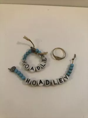 Vintage 2 Baby Boy Hospital Bracelets Bracelet “Hoadley” On Both & 10k Gold Ring • $48