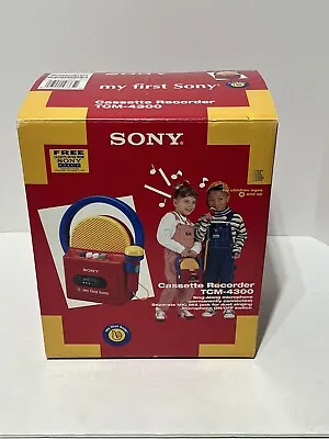Vintage My First Sony Cassette Tape Recorder Player Model TCM-4300 UNUSED NOS ! • $89.99