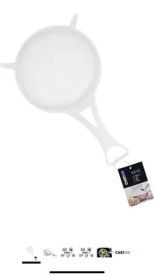£3.40 • Buy Chef Aid 12cm Large White Plastic Nylon Tea Strainer Sieve Kitchen Accessory